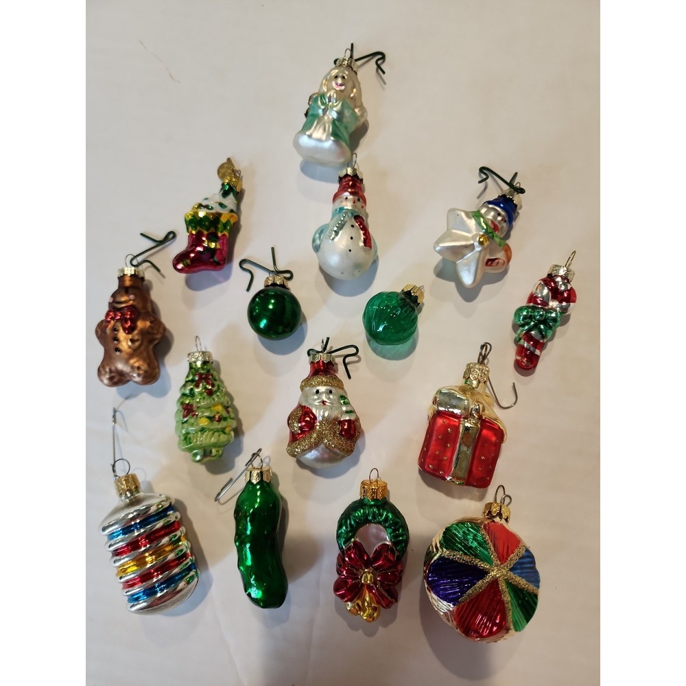 Vintage Blown Glass Harlequin Christmas Ornament lot Kurt Adler Mercury Germany